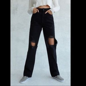 pacsun black ripped 90’s boyfriend jeans